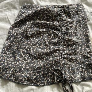Lavender floral print skirt